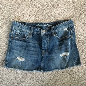 American Eagle Distressed Denim Skirt